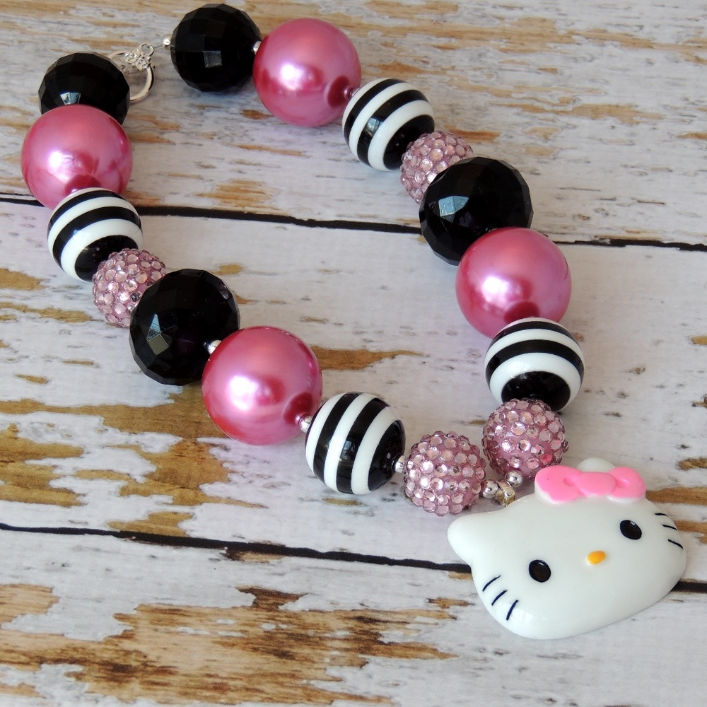 Hello Kitty Bublegum Beaded Necklace
